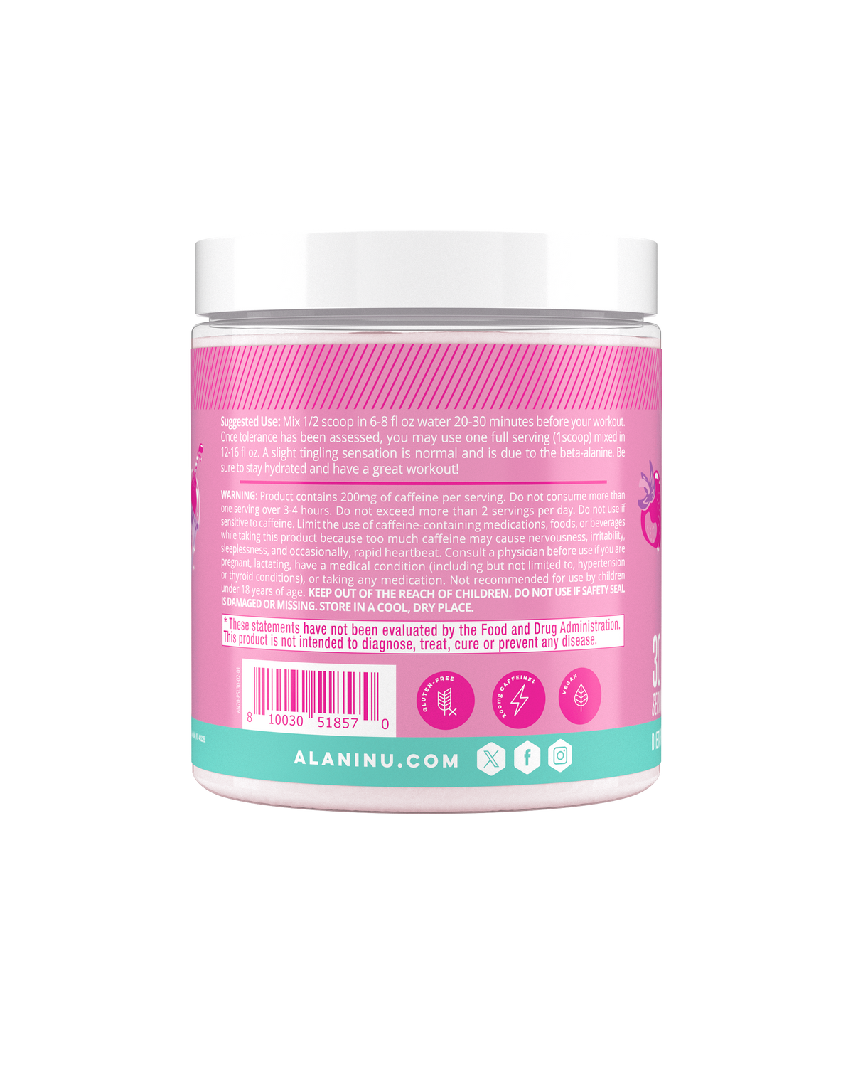 Alani Nu Pre-Workout - Pink Slush J2 - image 3