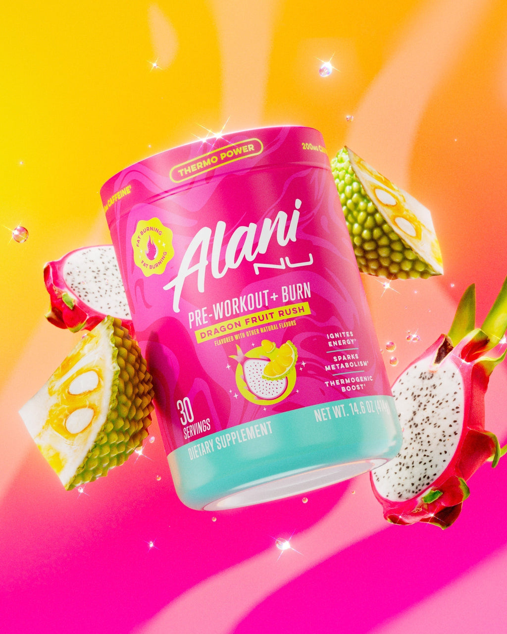 Alani Nu Pre-Workout+ Burn - Dragon Fruit Rush U7 - image 4