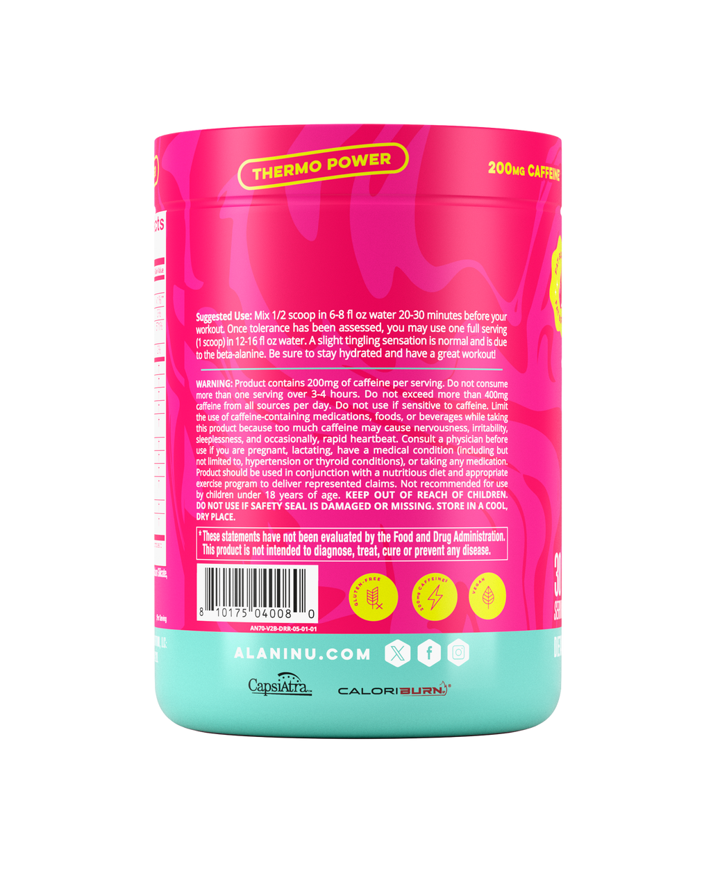 Alani Nu Pre-Workout+ Burn - Dragon Fruit Rush U7 - image 3