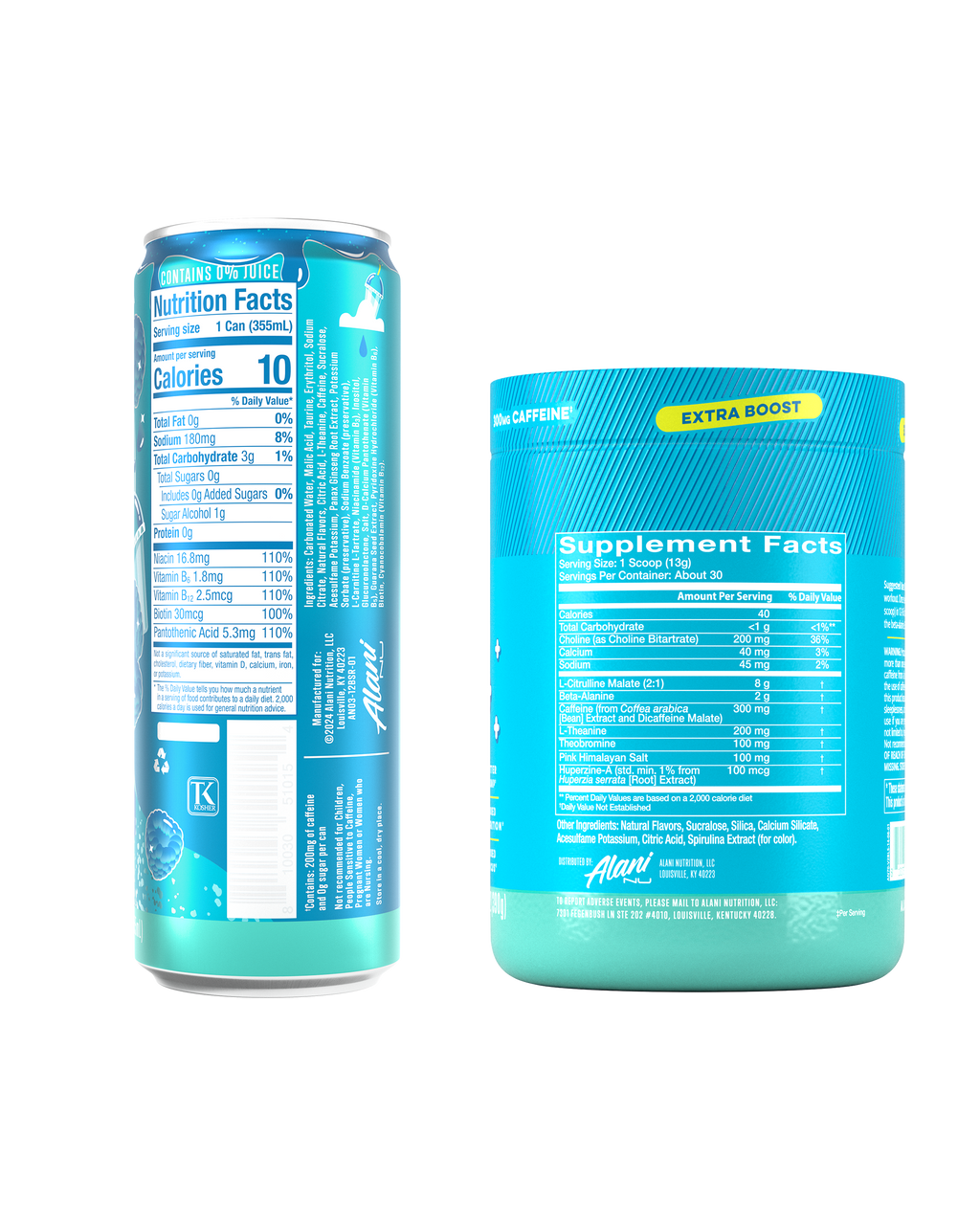 Alani Nu Energy Drink & Pre-Workout+ - Blue Slush U7 - image 3