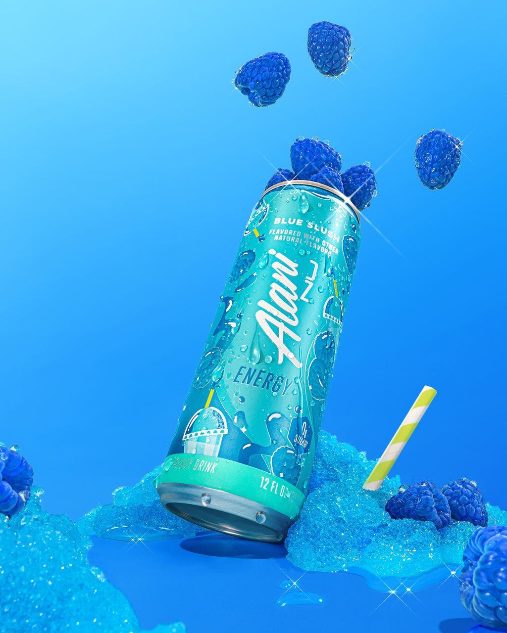 Alani Nu Energy Drink & Pre-Workout+ - Blue Slush U7 - image 4