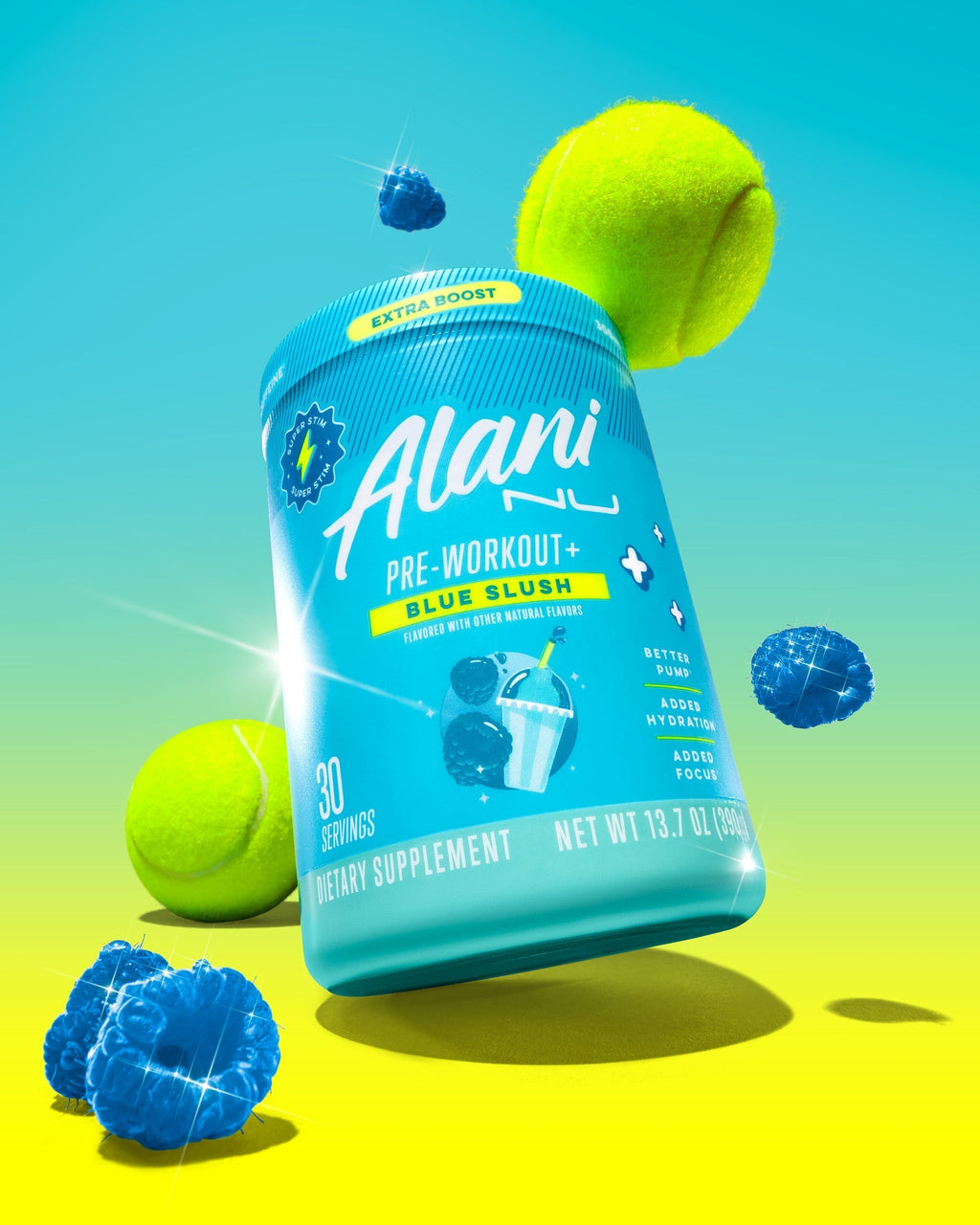 Alani Nu Energy Drink & Pre-Workout+ - Blue Slush U7 - image 5