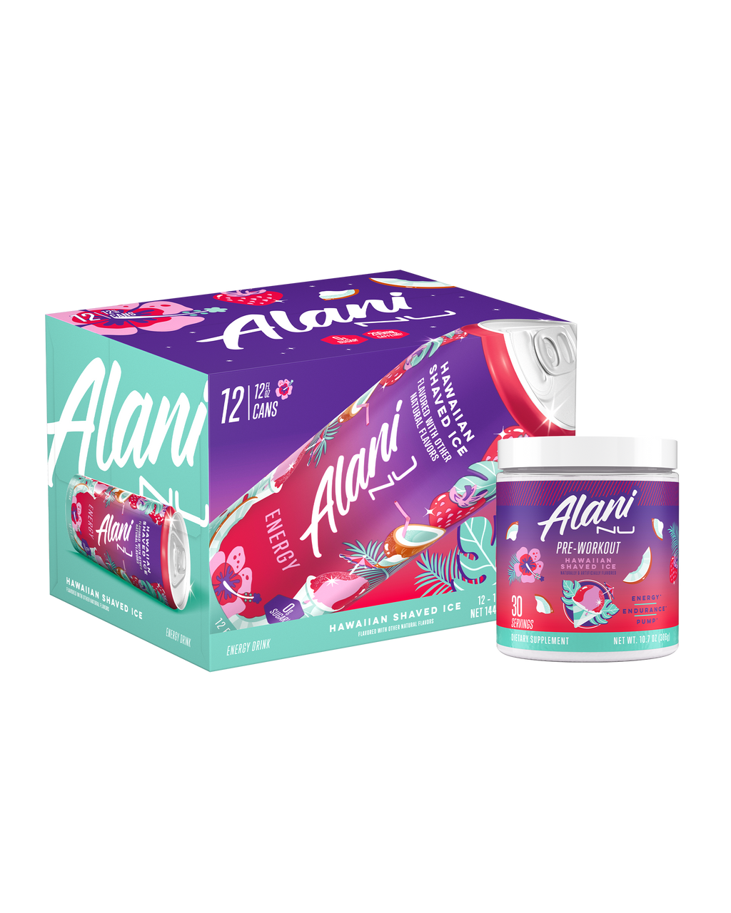 Alani Nu Energy Drink & Pre-Workout - Hawaiian Shaved Ice T3 - image 1