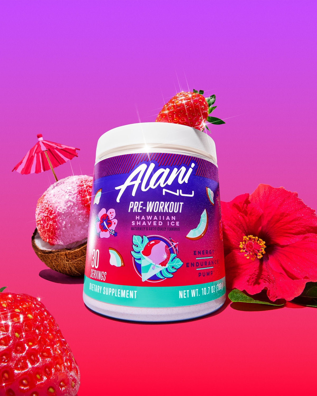 Alani Nu Energy Drink & Pre-Workout - Hawaiian Shaved Ice T3 - image 5