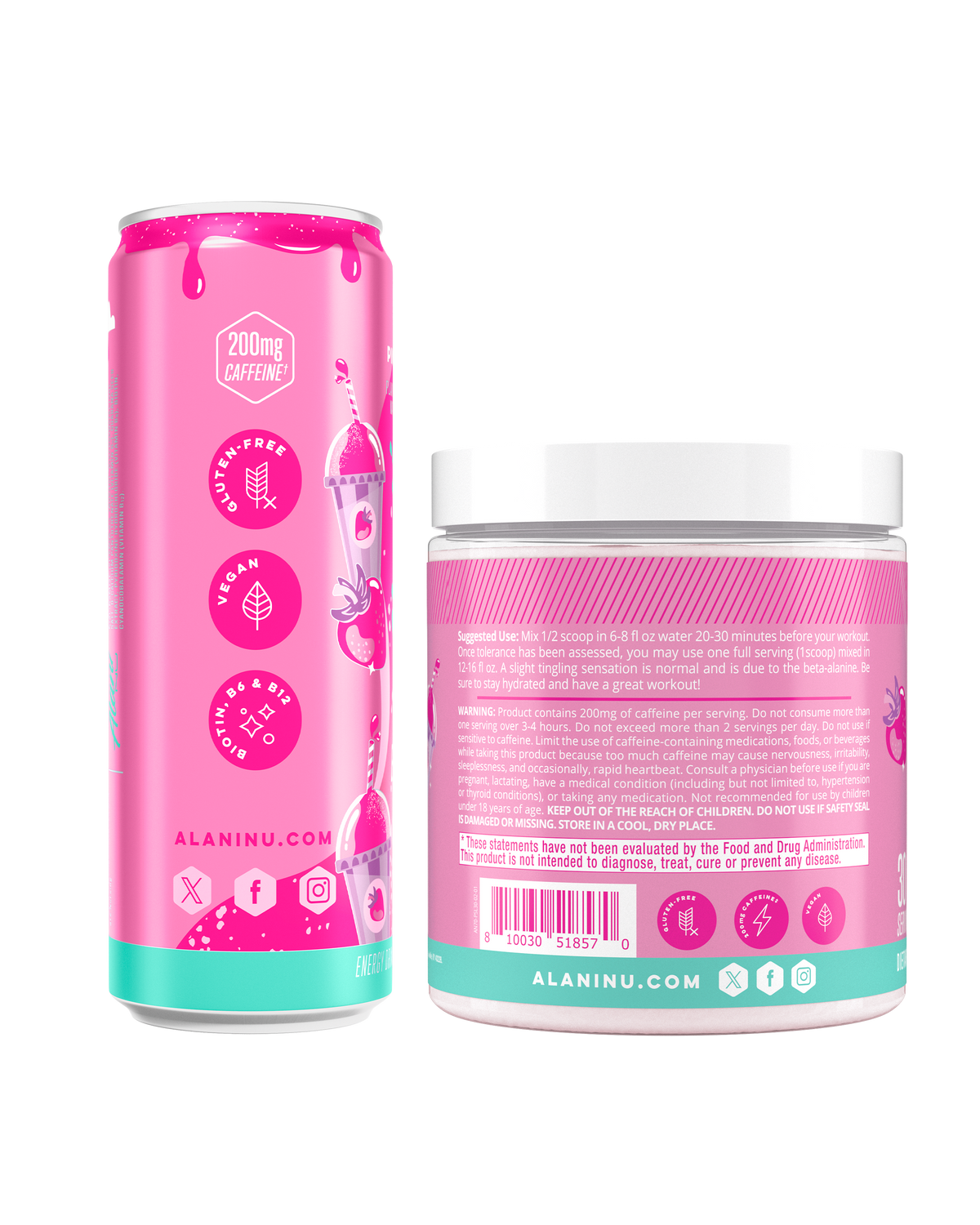 Alani Nu Energy Drink & Pre-Workout - Pink Slush M1 - image 2