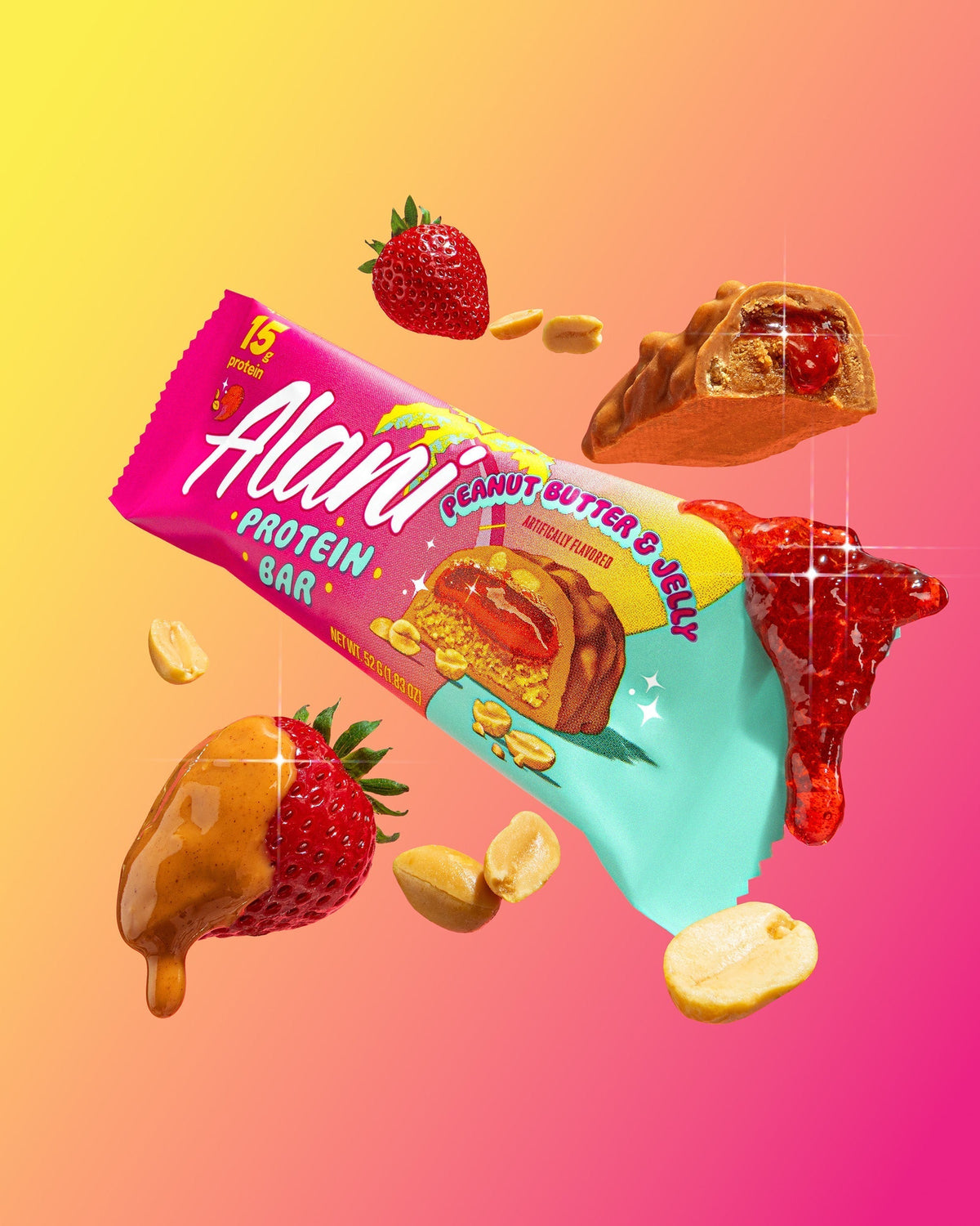 Alani Nu Protein Bar - Peanut Butter & Jelly O6 - image 5