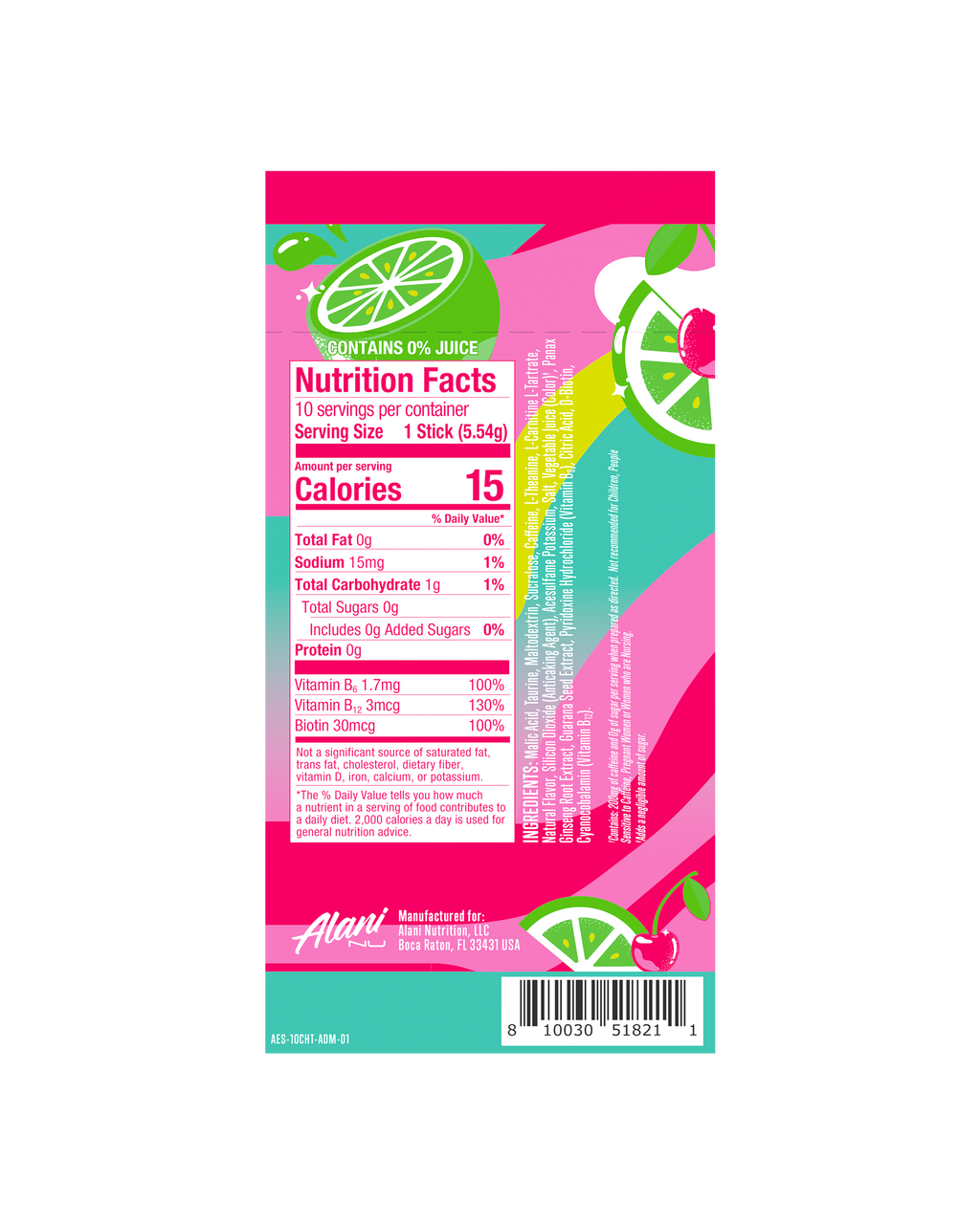 Alani Nu Energy Sticks - Cherry Twist J0 - image 3