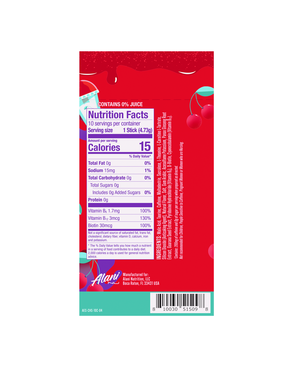 Alani Nu Energy Sticks - Cherry Slush F3 - image 3