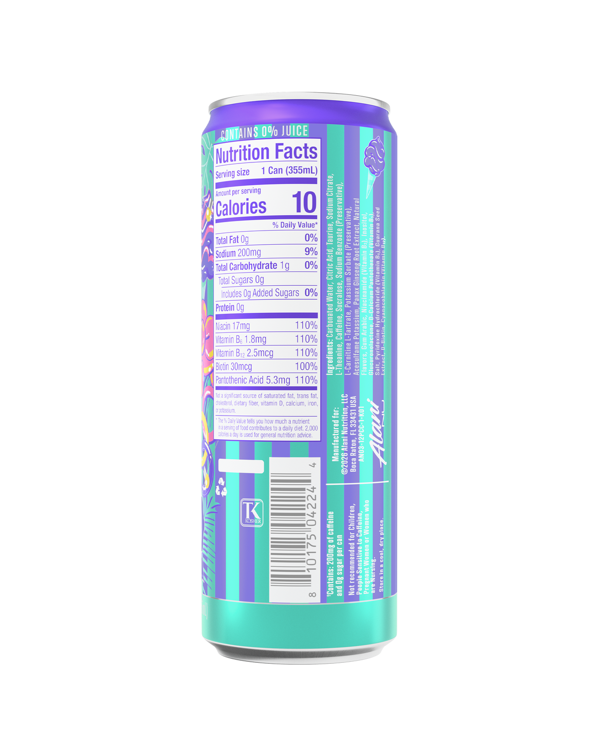 Alani Nu Energy Drink - Purple Cotton Candy J7 - image 3