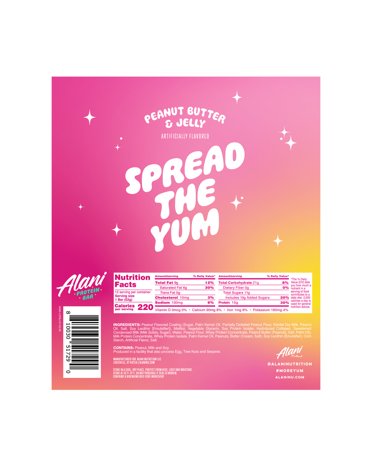 Alani Nu Protein Bar - Peanut Butter & Jelly I0 - image 4